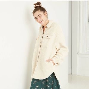 Women’s oversized Sherpa jacket - wild fable